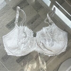 Victorias Secret Wicked Dream Angels Lace Balconette Bra White
